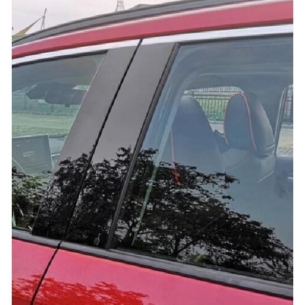 For Chevy Blazer 2019-2022 Piano Black Window Bc Pillar Cover Trim Sticker 6pcs