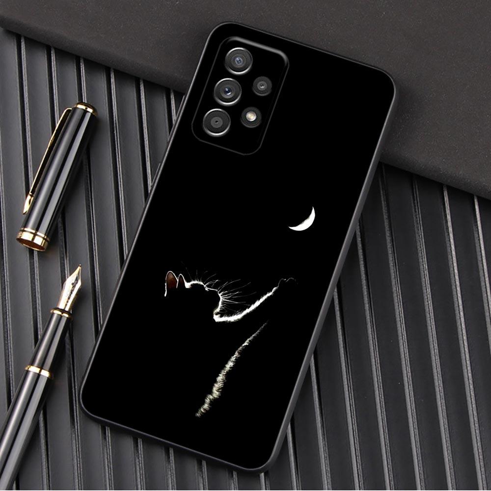 Funny Cute Cat Line Art Phone Case For Samsung Galaxy A57 A56 A37 A55 A36 A26 A54 A52 A35 A34 A25 A17 A16 A15 A07 A06 Soft Cover