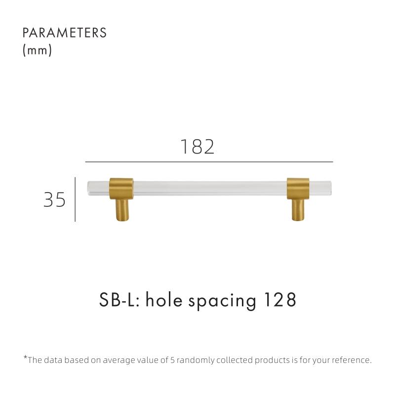 Dooroom Brass Acrylic Furniture Handles Modern Fashionable Long Pulls Cupboard Wardrobe Dresser Shoe Box Drawer Cabinet Knobs