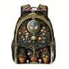 Boho Floral Outdoor Sports Backpack, Adjustable Comfort Strap Travel Bag Suitable for Hiking, Beach, Yoga