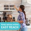 4 Pack Spice Rack Wall Mounted Stainless Steel Metal Hanging Racks For Seasoning Jar Kitchen Cupboard Home Organiser Pot Holders