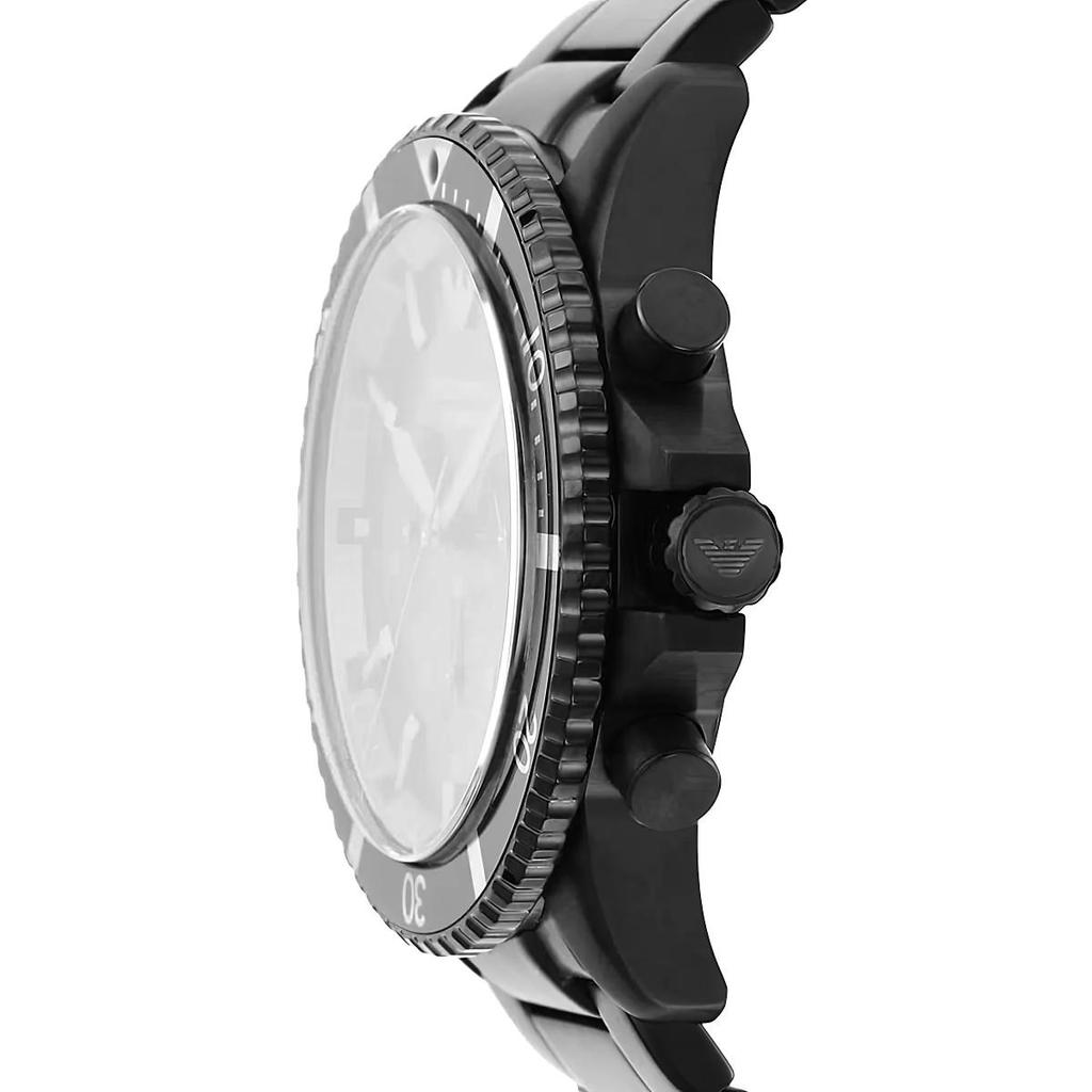 Emporio Armani AR11363 Herren-Chronograph, komplett in Schwarz