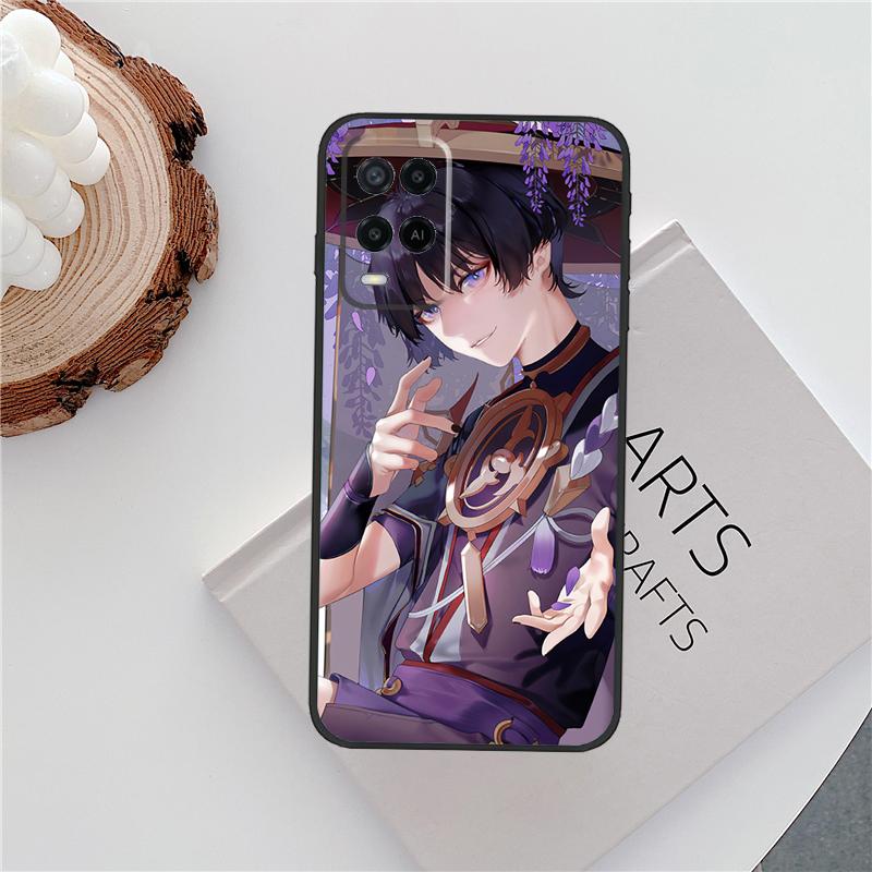 Scaramouche Genshin Impact For OPPO A57 A77 A78 A17 A16 A76 A96 A15 A52 A72 A91 A93 A54 A74 A94 A5 A9 A31 A53s A54s Case