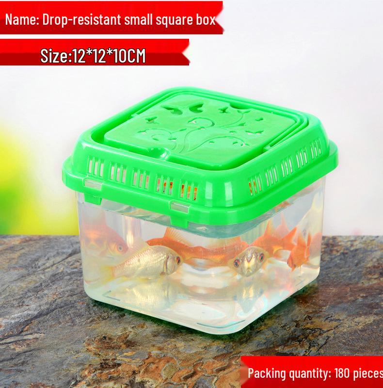 Transparent Multi-Size Handheld Pet Breeding Box and Tank for Turtles, Goldfish, and Hamsters