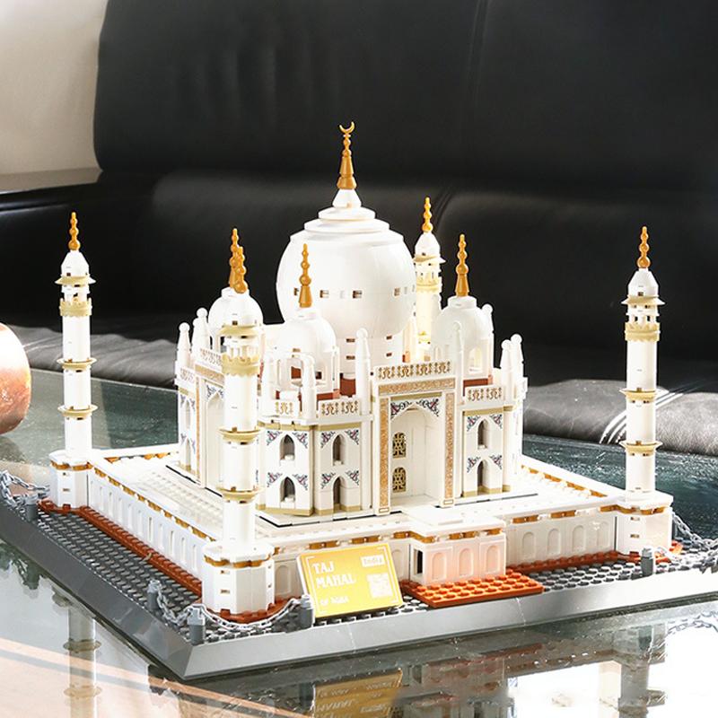 City Architecture Building Blocks Colosseum Taj Mahal Fallingwater Villa New York MOC Creative Model Bricks Adult Toys Gifts
