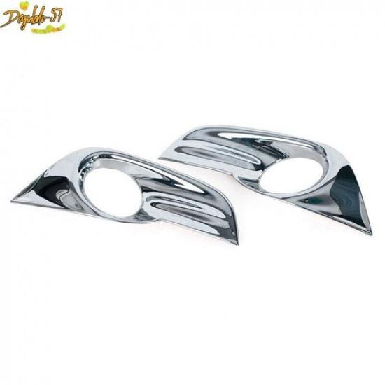 Pair For Nissan Altima 2013-2015 Chrome Front Fog Light Lamp Trim Cover Decor