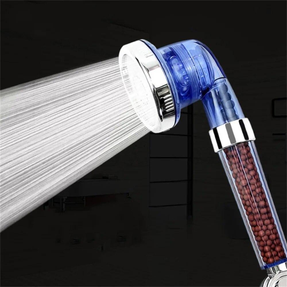 3 Fuctions Circular SPA Filter Hand Hold Shower Head Rainfall Water Saving Bathroom Accessories Filterate High Pressure Shower Nozzle