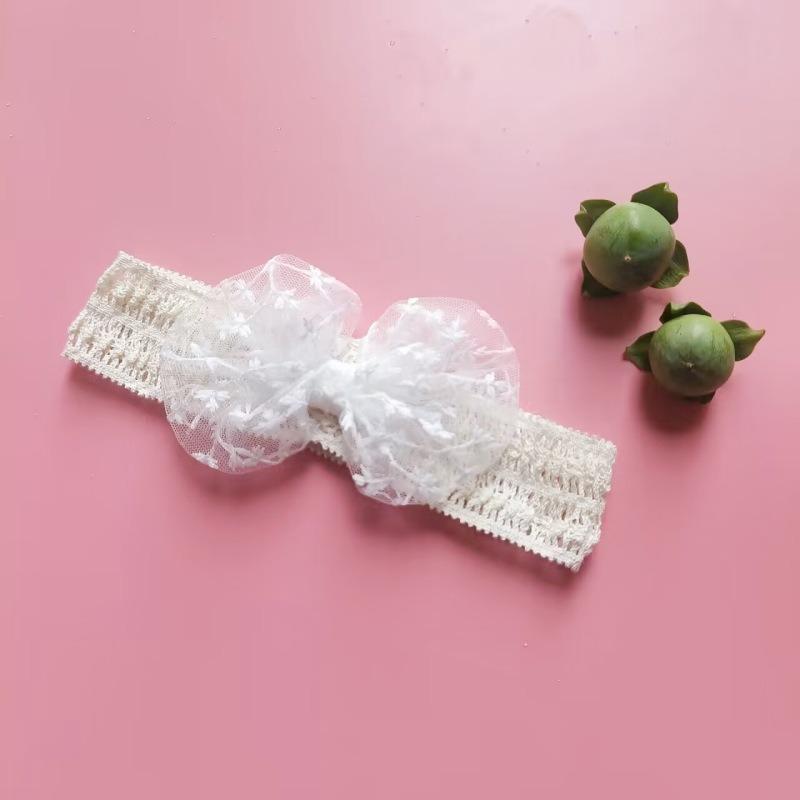 2025 Spring Summer New Korean Baby Lace Bow Headband, Princess Style Sweet Hair Accessory, Soft Skin-Friendly, Versatile