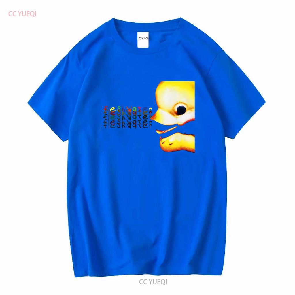 Fleshwater Koszulka z długim lub krótkim rękawem vintage Prany Top do noszenia na co dzień Casualowy Miękki Wygodny graficzny Unisex