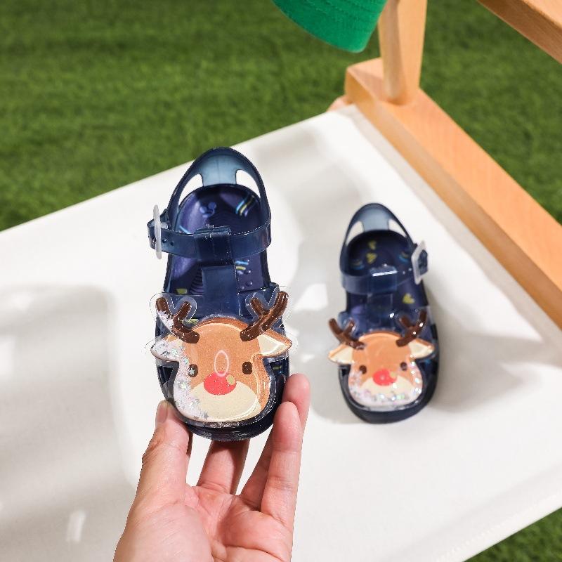 Mode Mädchensandalen Sommer Neuer Stil Jungenschuhe Rutschfest Kindersandalen Weichsohlige Mädchenschuhe Minimalistischer Baby-Kristallschuh