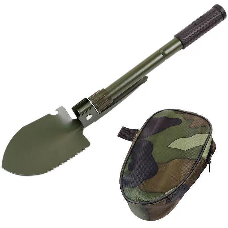 Military Survival Gear: Multi-functional Folding Manganese Steel Engineer's Shovel for Camping