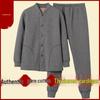 Hengyuanxiang Herren Fleecegefüttertes Cardigan-Stil Warmes Unterwäsche-Set für ältere Menschen