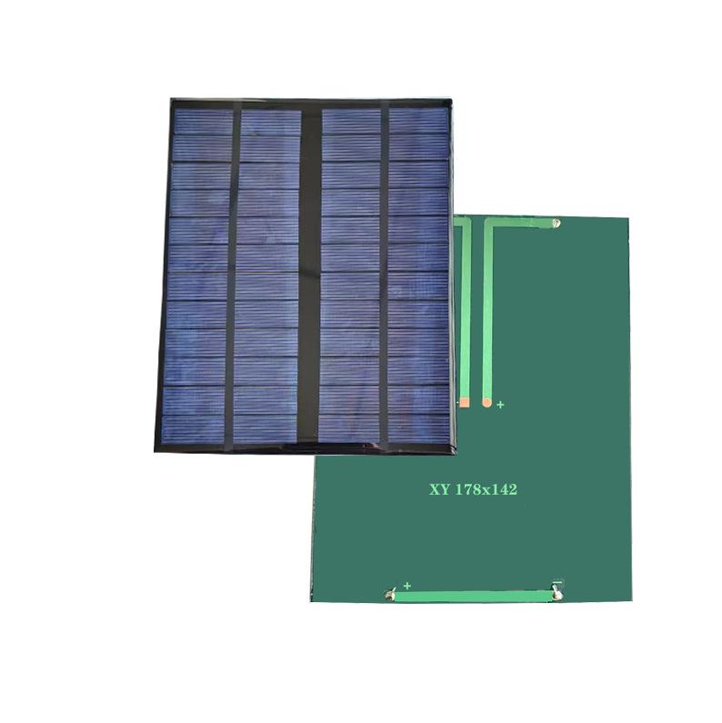 Monocrystalline Solar Panel Epoxy Board 145x145mm, 6V 3W, for 3.7V Battery Charging