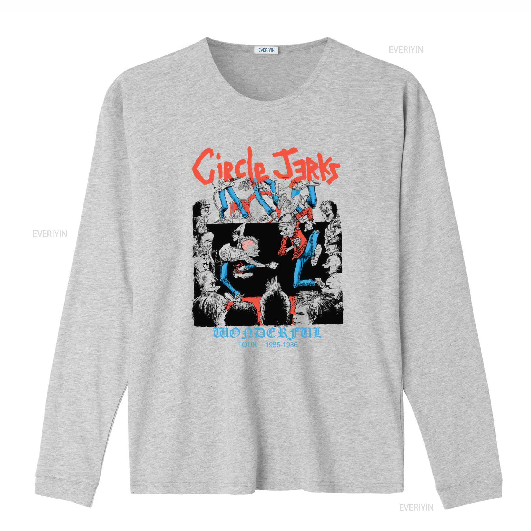 

Circle Jerks Wonderful Tour 1985 1986 Print Cotton T Shirt S 5XL vintage Washed homme Comfortable Soft Stylish Stretched 4XL