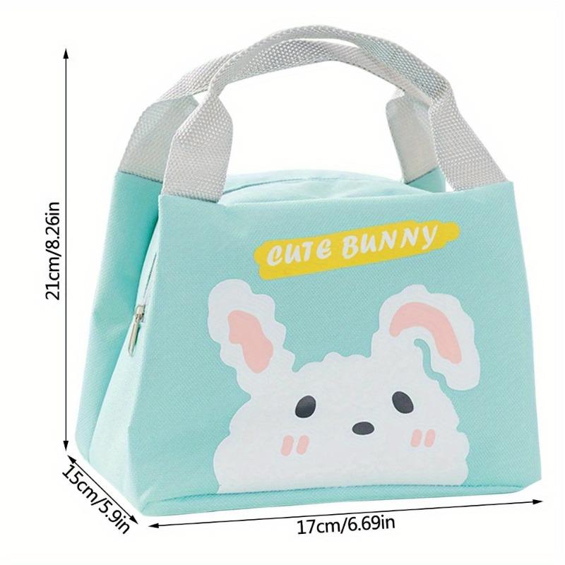 1Pc Fashion Waterproof Portable Thermal Cooler Insulated Lunch Box Cute Animal Pattern Picnic Food Storage Bag Fashionable Pouch