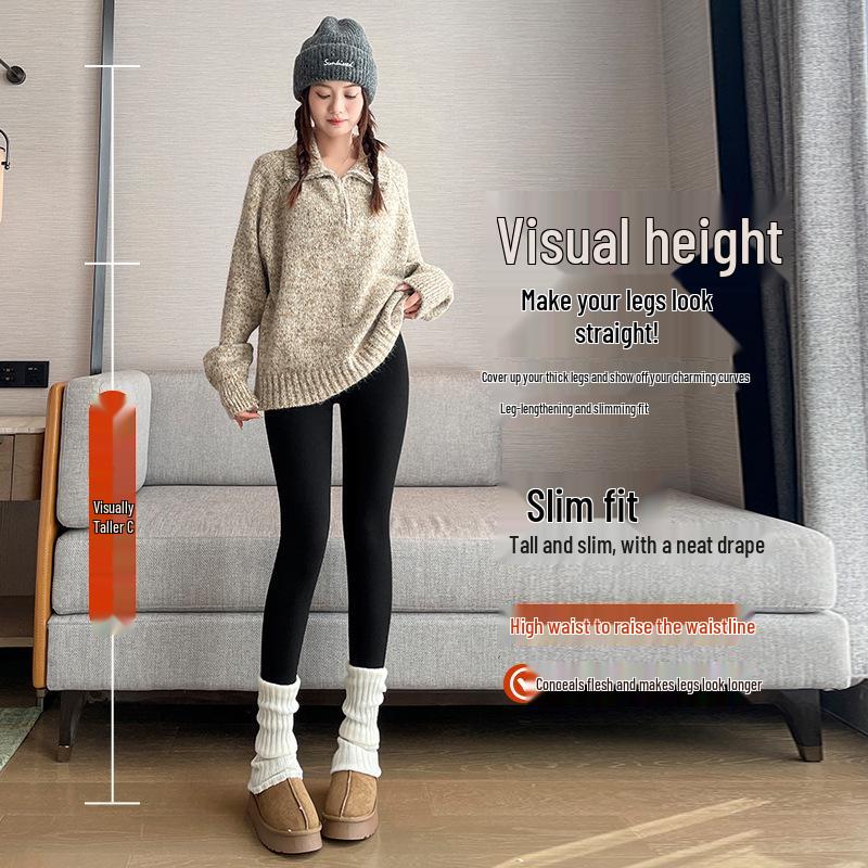 Damen extra dicke Samt-Basisunterhose - Winter-Oberbekleidung mit Plüschbaumwolle für ultimative Wärme