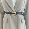 Two Leather Genuine Layer Belt Women With Alloy Buckle Casual Fashion Accessory