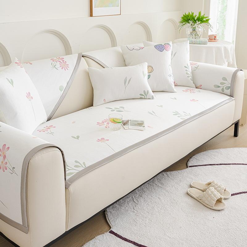 

Summer Mat Sofa Cushion Ice Rattan Ice Silk Universal Non-Slip Rattan Mat Seat Cushion Cool And Breathable Sofa Cover 70*70cm