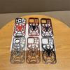 Funny 3D Hollow Spider Case for iPhone 16 15 14 13 12 11 Pro Max Soft TPU Plating Heat Radiation Cover for iPhone 14 15 16 Plus