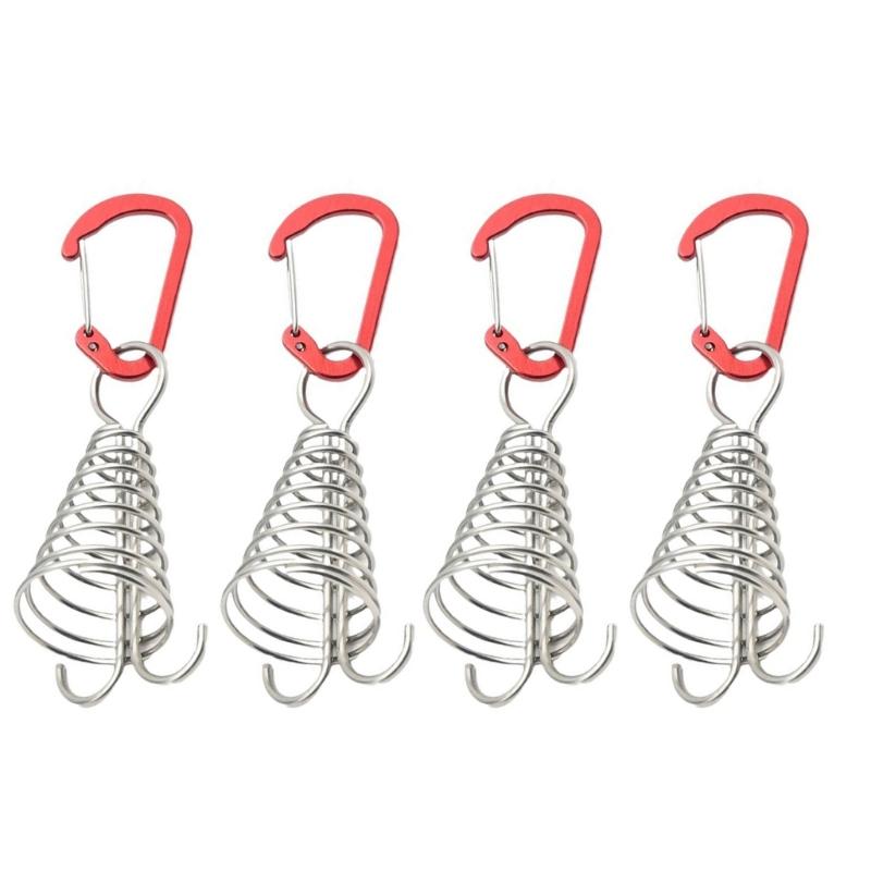 Octopuses Wind Rope Fixing Buckle Deck Anchors Peg Tent Nails Wind Rope Anchors with Spring Fixing Buckle Enduring