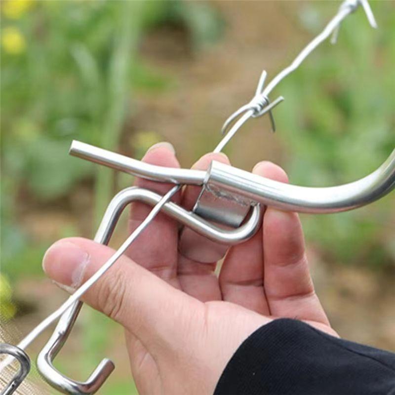 AEE4-Fence Wire Tensioning Tool 20X Wire Tighteners With Handle Metal Stretcher Repair Supplies For Outdoor Farm Garden