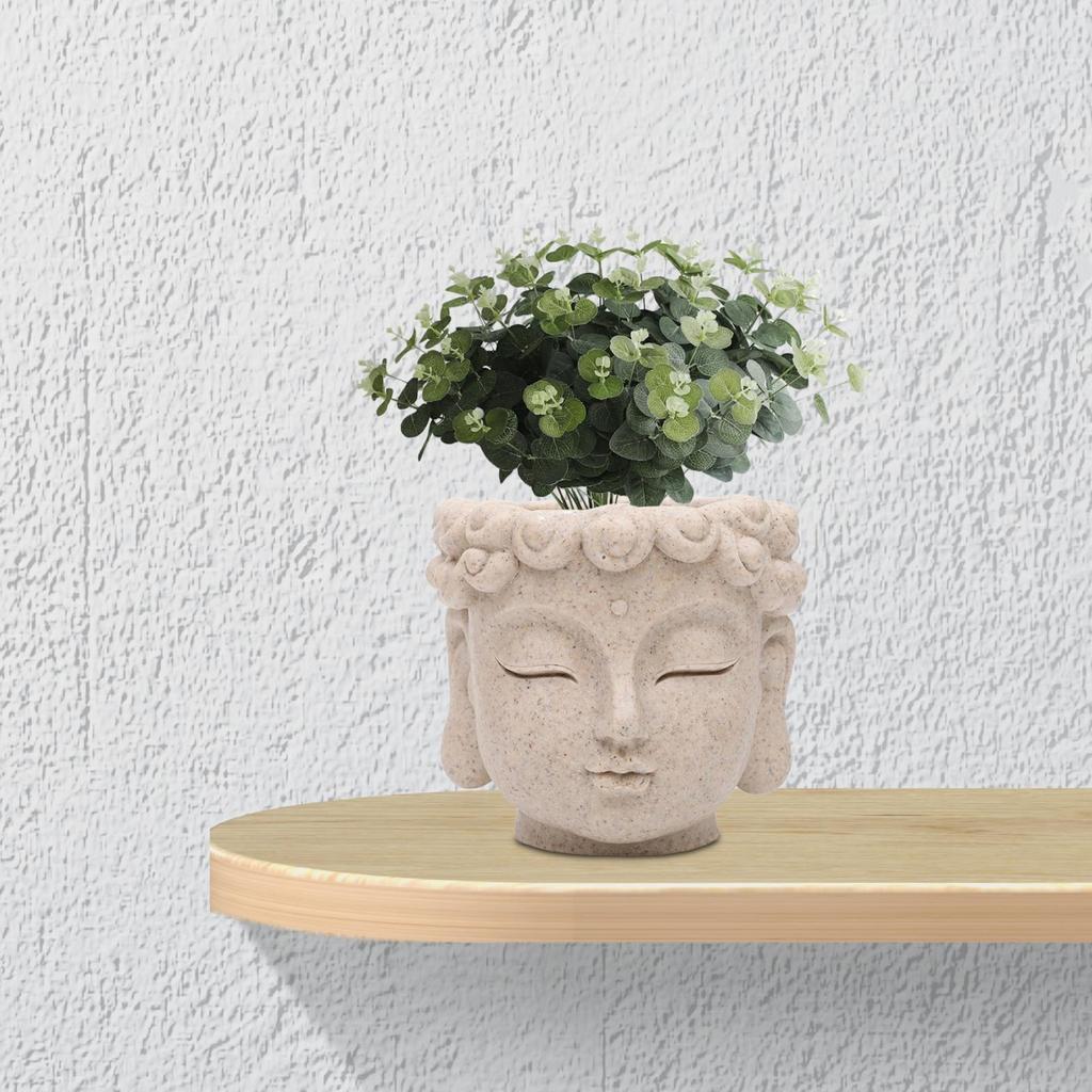 Květináč Buddha Head Květináč na poupata Vázy Květináče Dekory Sochařství Nádoby na rostliny na stůl Vrchol Domácí kancelář Stolní kuchyně