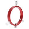 Telescope Guiding Scope Ring with M6 Screw 1 4 Inch Screw Red Aluminum Alloy Six Point Guiding Scope Hoop for 80‑100mm