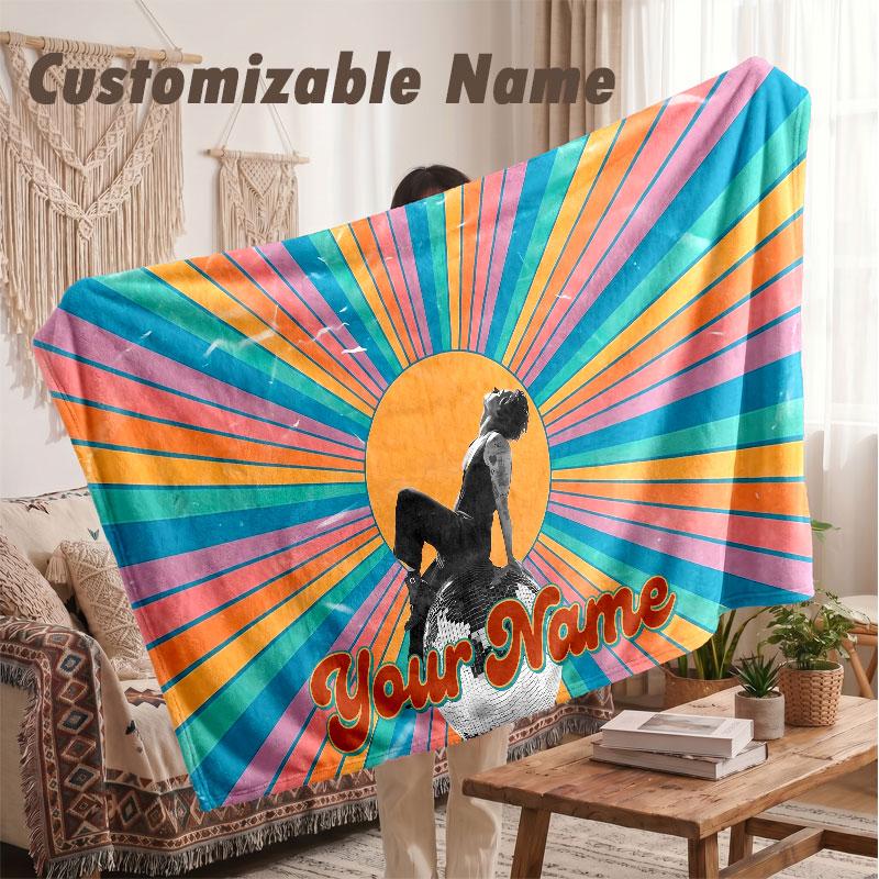 Custom Name Flannel Blanket,Harry Styles Lightweight Warm Bed Blanket For Couch & Holiday Gift