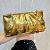New European and American Dinner Bags, Dress Clutch Bags, Luxury Fashion Pleated Handbags, Chain Crossbody Armpit Bags