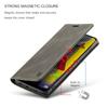 For Samsung Galaxy M31 / M31 Prime / F41 / M21s Vintage Leather Flip Wallet Case with RFID Blocking Card Slot, Matte Retro Folio Cover (4 Colors)
