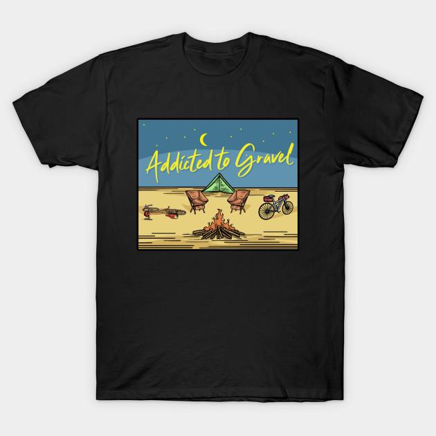 

Men Black Print T-shirt A2G - Bikepacking Simple No-Cut Transfer Paper Print Cotton Tshirt - Men s Summer Cotton Graphic Tee S