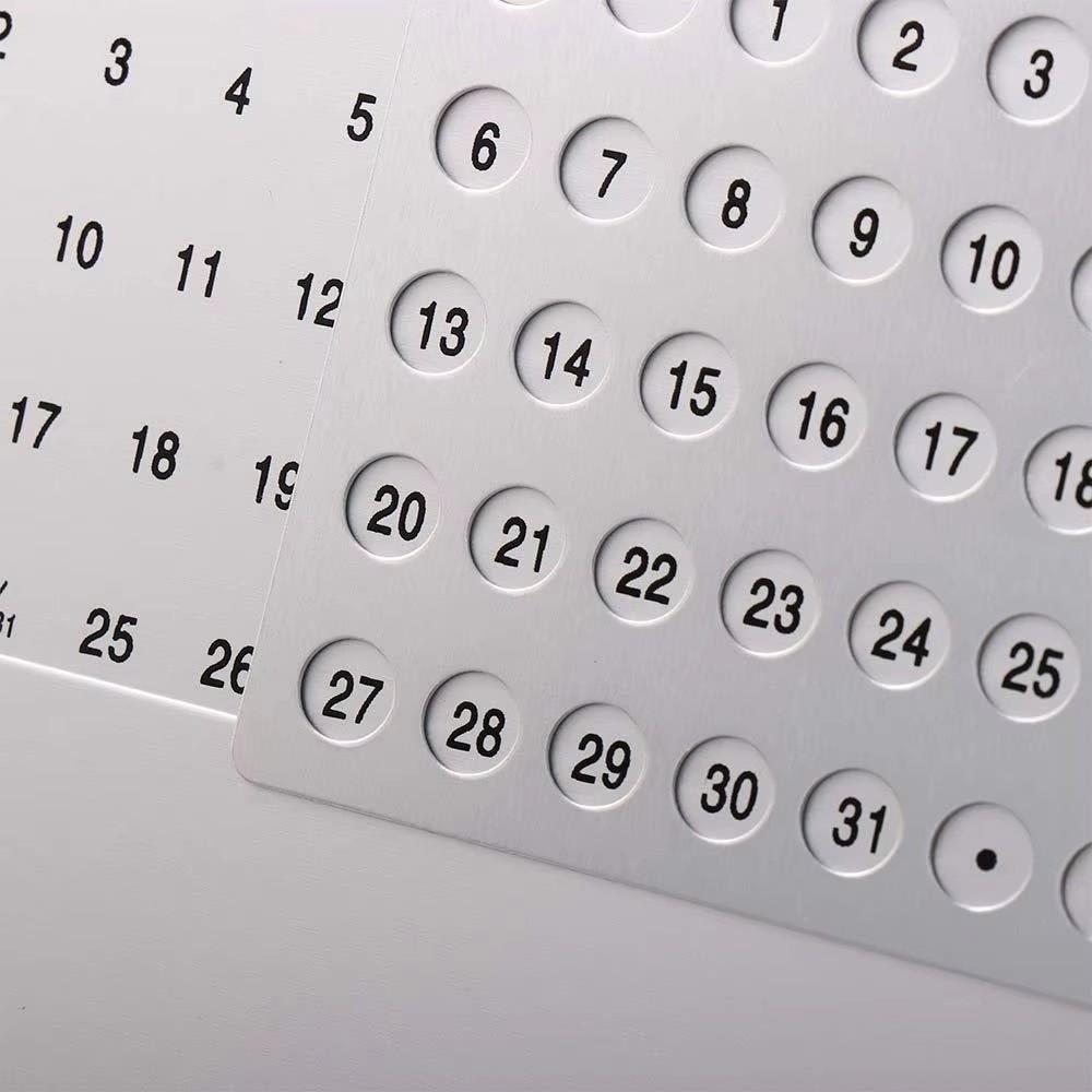 Aluminum Alloy Perpetual Calendar Mini Standing Monthly Desktop Calendar  Home