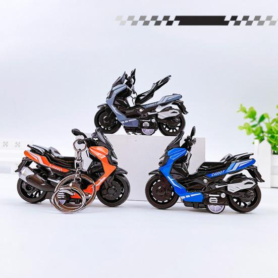 Keychain Pendant Motorbike Charm Zinc Alloy Anti-Detachable Hook Keyring Backpack Accessory Decompression Tool