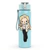 1PC Blonde Lady In Black Suit 750ml Color Plastic Sports Water Bottle Leakproof Flip Straw Lid Suitable for Sports Office Home Use