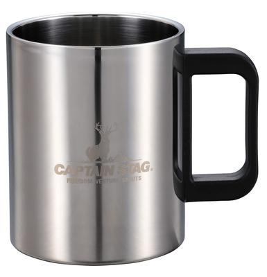 Captain Stag NEW Murray Outdoor Double Stainless Hollow Double Stainless Steel UH-2010 Mug, 470ml, Steel, Wall,