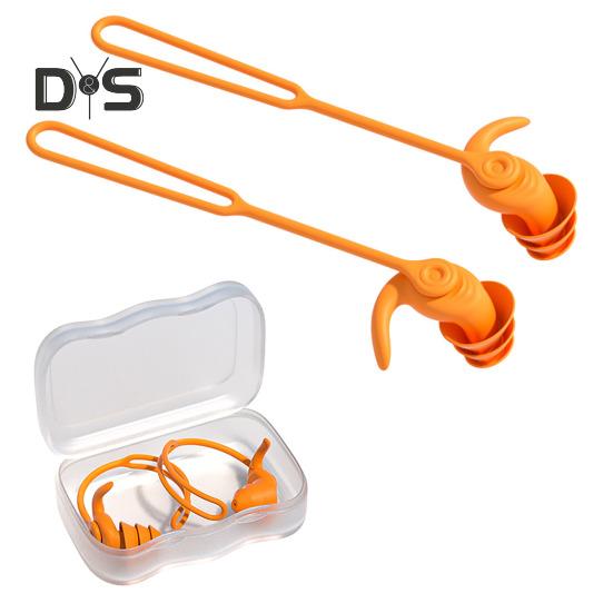 1 sett silikon ørepropper for svømmende med 360 graders roterende ledning ergonomisk vanntett vaskbar myk gjenbrukbar menn kvinner støyreduksjon stille ørepropper