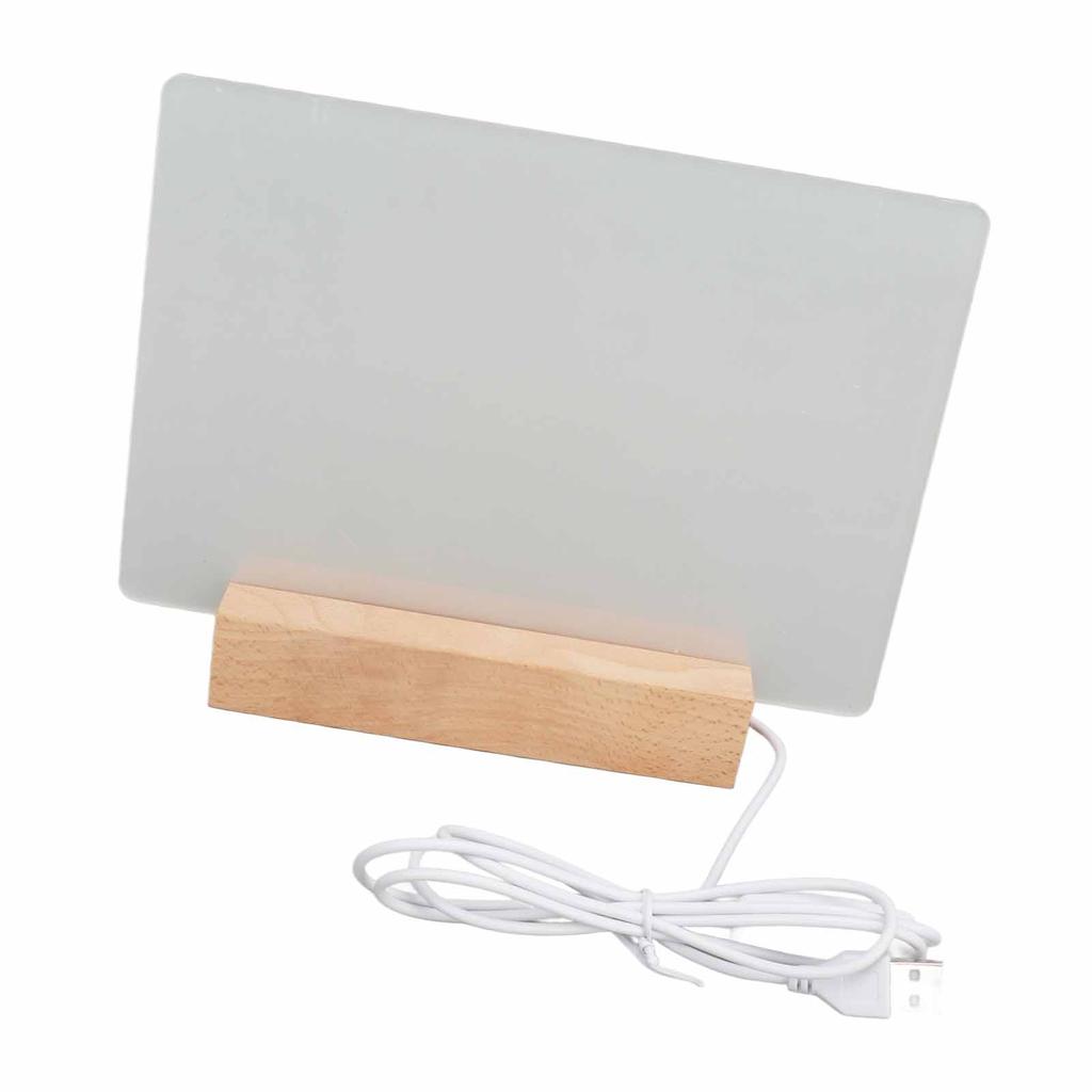 Whiteboard 220x150mm Acryl Weiß Planungstafel Wiederverwendbar mit Beleuchtungssockel DC 5V