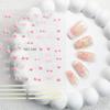 1 Sheet Kawaii Cherry Bow Nail Stickers 5D Cute Fruit Design Adhesive Decorative Stickers Nail Art Stickers