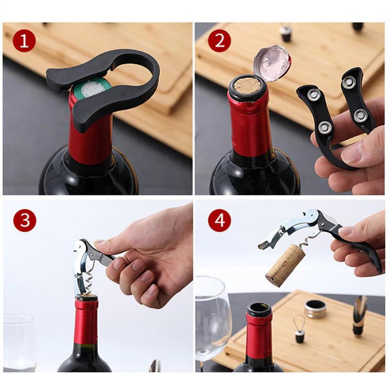 Wine Stopper And Pourer Keep Fresh 2Pcs/set Reusable Champagne Seal Bottle Cap Stopper For Beverage Beer Wine Preserver