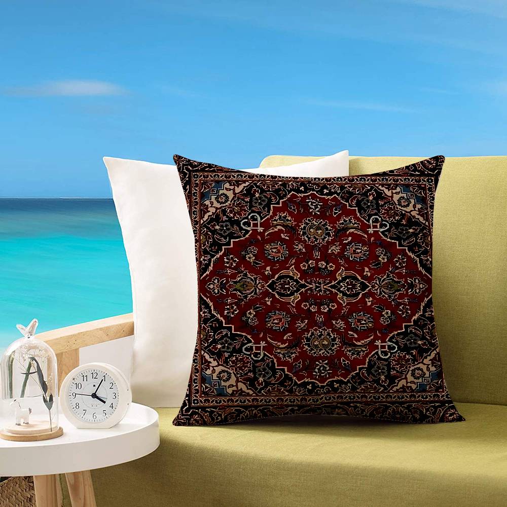 Persian Carpet Customizable Square Pillowcases Stylish And Soft Perfect For Beds Cars And Sofas