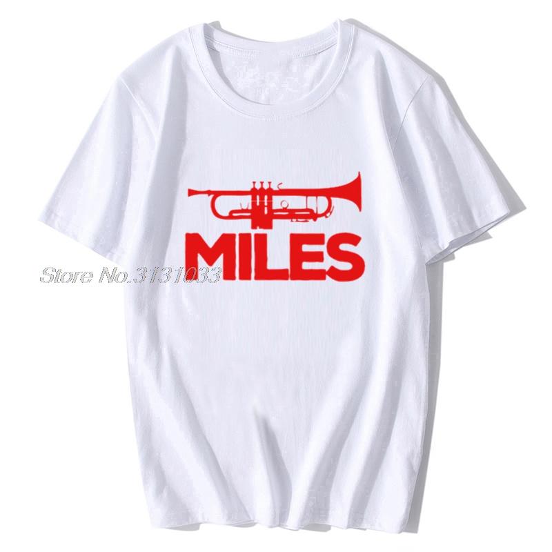 

NEW Miles Davis Trumpet Logo Printed T Shirt Men Summer Stylish Tee Shirt Round Collar Short Sleeve Cotton Tops Tees Plus Size 3XL