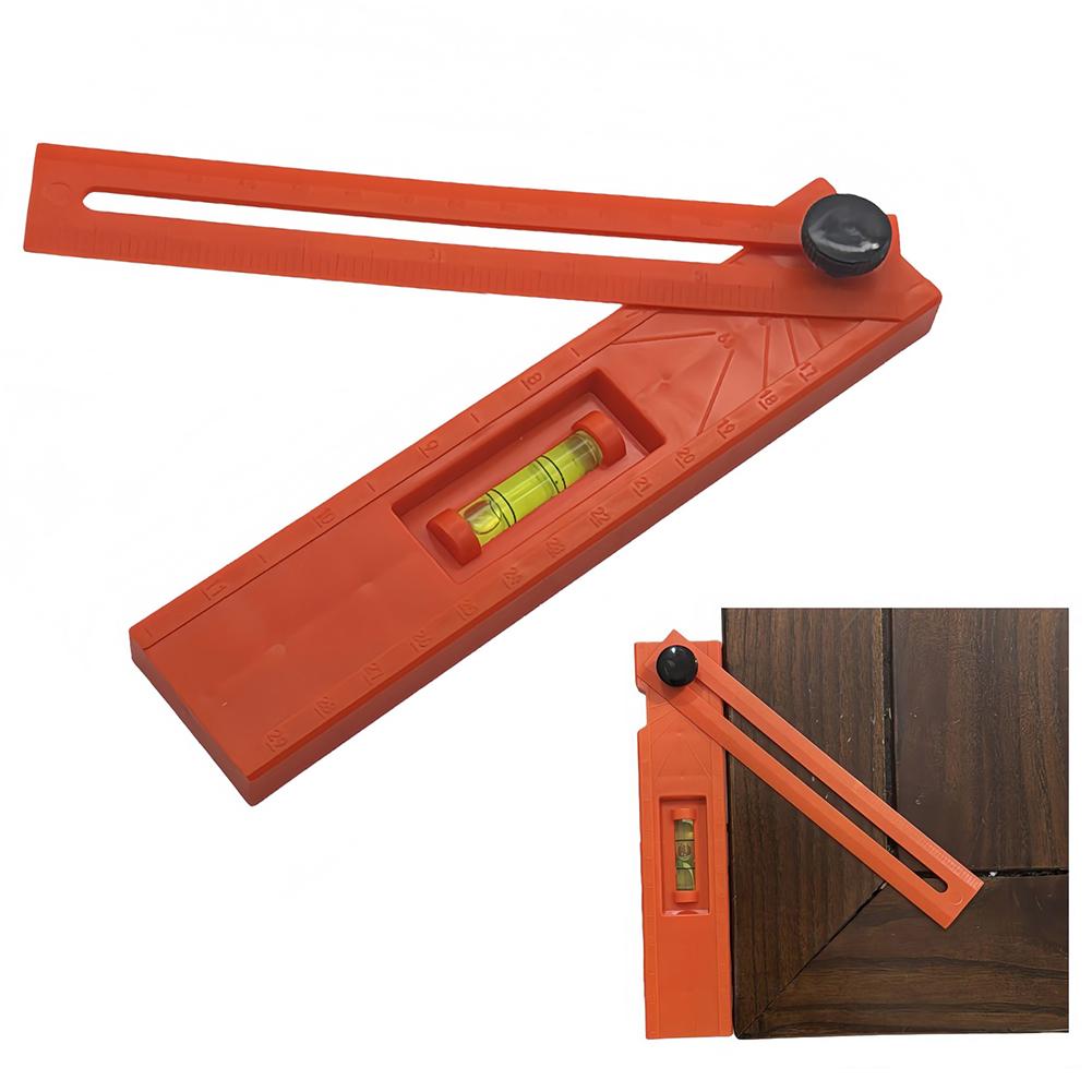 Multiangle Folding Marking Gauge with 360 Degree Rotatable Head and Level for Woodworker Horizontal and Vertical Positioning