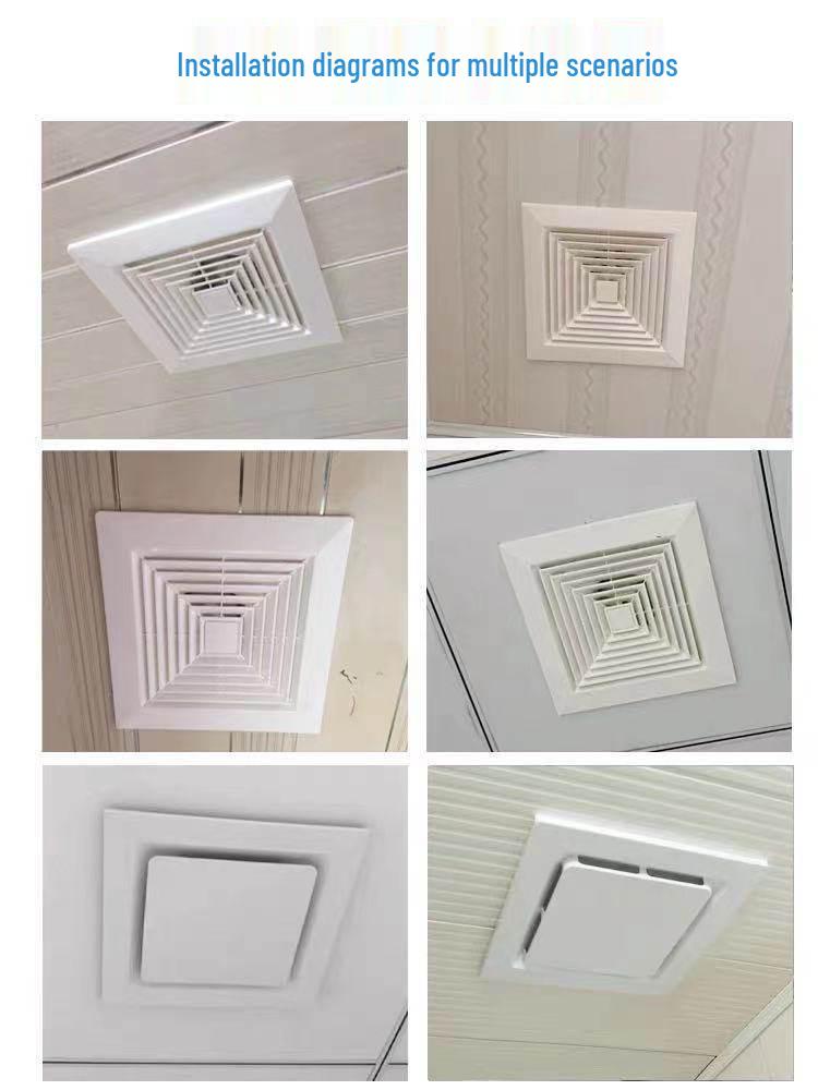 60x60 Integrated Ceiling Exhaust Fan with Plasterboard Ventilation for 30x30 Wooden Ceiling Openings