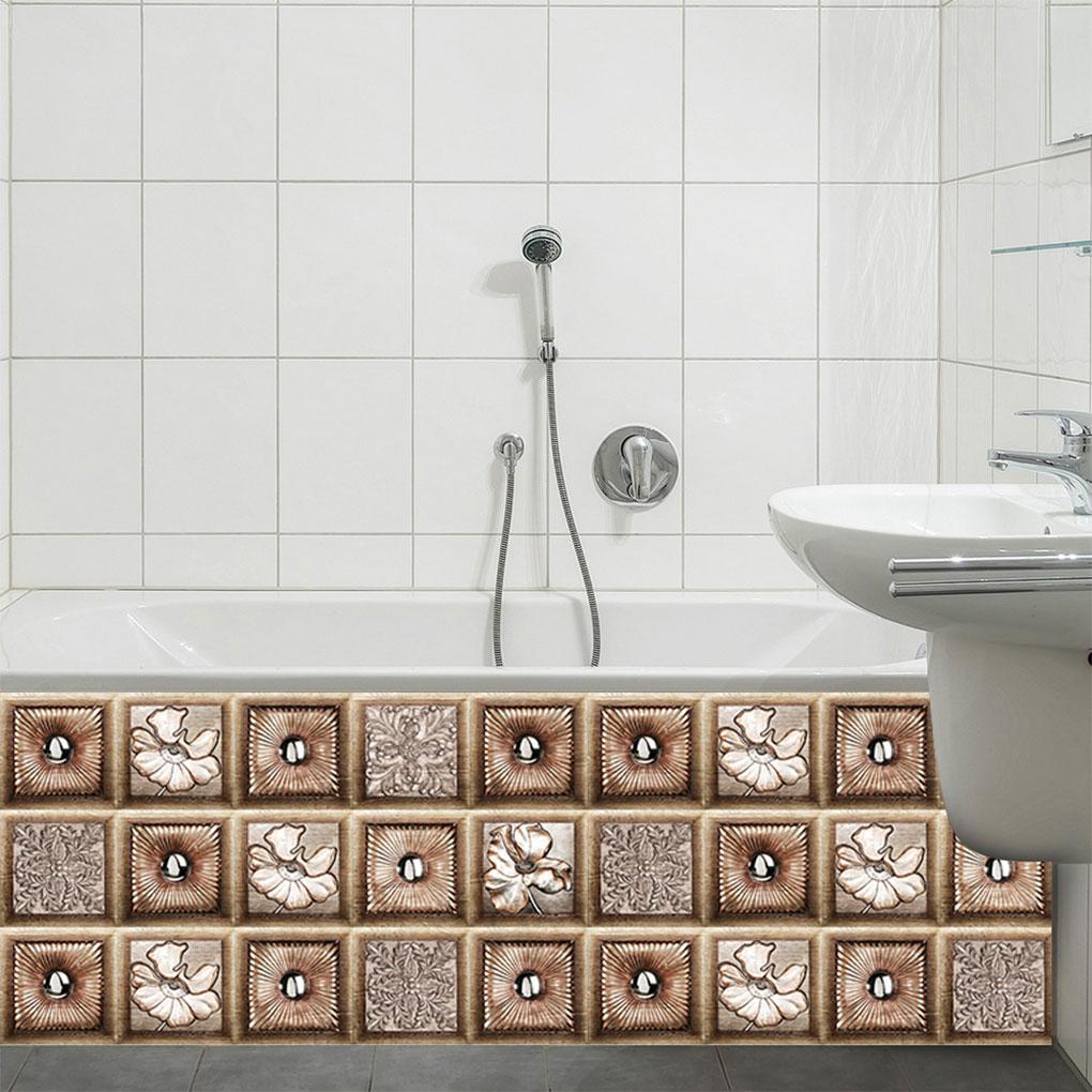 Płytka Ścienna Naklejka Ścienna Kwiatowa Mural Naklejka na Płytki Wodoodporna Samoprzylepna Naklejka na Płytki