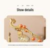 Chinese Style Persimmon Ruyi Crystal Gourd Ornament for Living Room, Entrance, or Wine Cabinet – Ideal Housewarming Gift