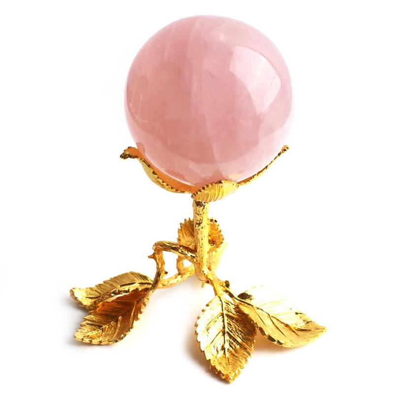 Ball Base Gold Sliver Tree Leaf Shape Metal Holder Sphere Stone Support