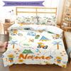 3pcs Custom Name Lion Bedding Set Duvet Cover Closure Includes 1 Duvet Cover & 2 Pillowcases, Soft and Comfortable for All Seasons.