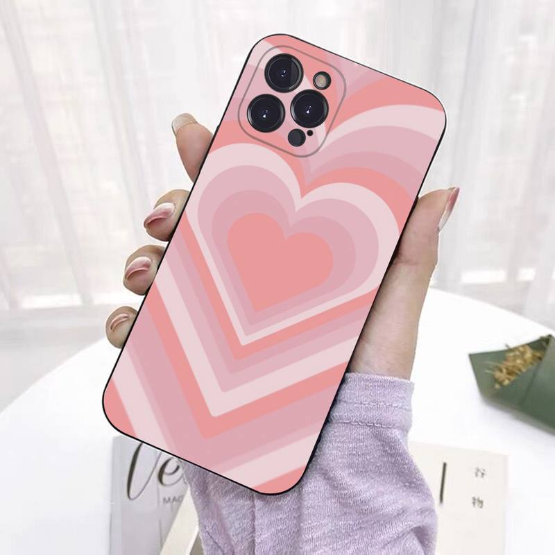 INS Fashion Sweet Love Heart Phone Case For iPhone 8 7 6 6S Plus X SE 2020 XR XS 14 11 12 13 Mini Pro Max Mobile Case