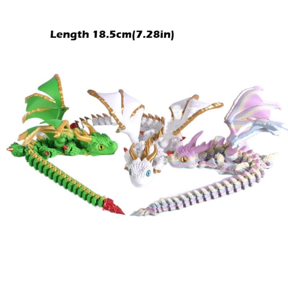 Cool 3D Printed Wyvern Dragon with Wings Simulation Model Gift Articulated Dragons Fidget Dragons Desktop Ornaments