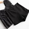 2024 New Style High-Waisted A-Line Black Shorts for Women - Slimming, Spicy American Summer Look